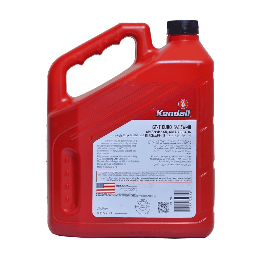 GT-1® EURO MOTOR OIL 5W-40